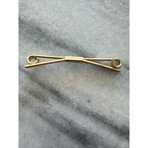 2-9/16" Round Wire‎ Curled Ends Gold Tone Vintage ANSON Collar Bar L36